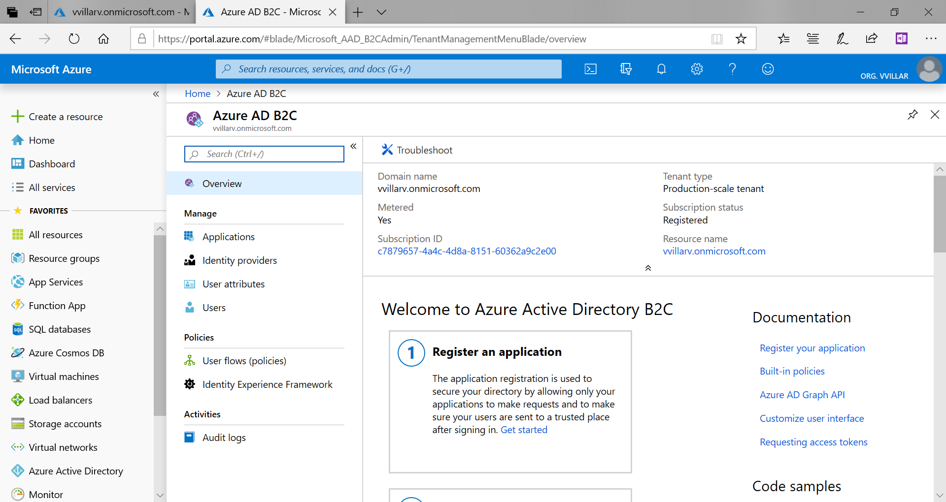 How to create an Azure AD B2C directory and enable OpenID to delegate ...